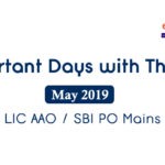 Important Days with Themes May 2019