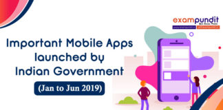 Important Mobile Apps launched by Indian Government