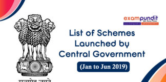 List of Schemes Launched by Central Government