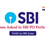 Questions asked in SBI PO Prelims