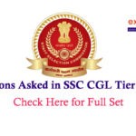 Questions Asked in SSC CGL Tier 1 Exam