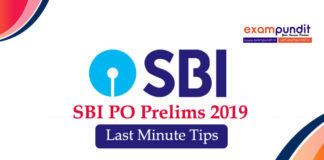 SBI PO Prelims Last Minute Tips