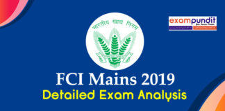 FCI Mains Exam Analysis 2019