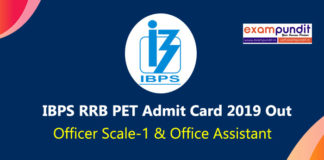 IBPS RRB Pet Admit Card 2019