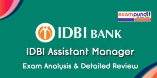 IDBI Assistant Manager Exam Analysis 2021