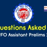 Questions Asked in EPFO Assistant Prelims Exam 2019