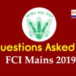 Questions Asked in FCI Mains 2019