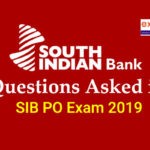 Questions Asked in South Indian Bank Exam