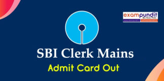 SBI Clerk Mains Admit Card 2021