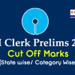 SBI Clerk Prelims Cut Off 2019