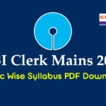 SBI Clerk Mains Syllabus