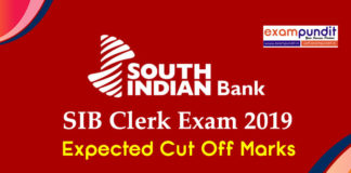 South Indian Bank Expected Cut Off 2019