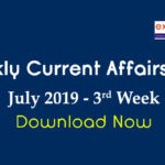 Weekly Current Affairs PDF July 2019