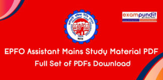 EPFO Assistant Study Material PDF