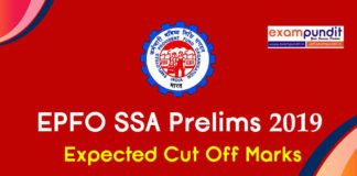 EPFO SSA Expected Cut Off 2019