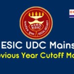 ESIC UDC Mains Previous Year Cutoff Marks State wise