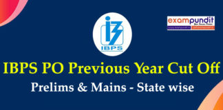 IBPS PO Previous Year Cut Off State Wise