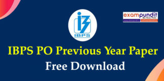 IBPS PO Previous Year Question Paper