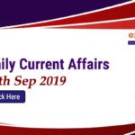 Current Affairs Today 14th September 2019