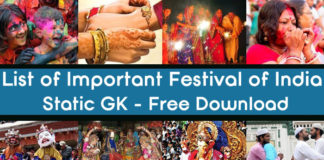 Important Festivals of India