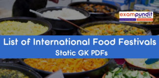 List of International Food Festivals