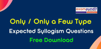 Only a Few Syllogism Questions PDF