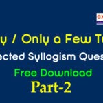 Only a Few Syllogism Questions PDF