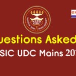 Questions Asked in ESIC UDC Mains 2019