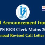 Download the Revised Call Letter for IBPS RRB Clerk Mains 2019