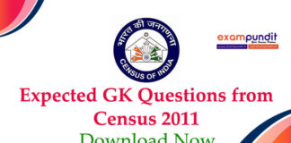 Expected GK Questions on Census 2011 PDF