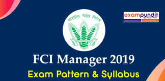 FCI Manager Exam Pattern & Syllabus 2019