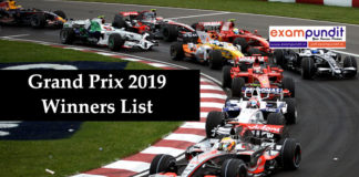 Grand Prix 2019 Winners List