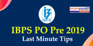IBPS PO Prelims Last Minute Tips 2019