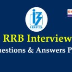 IBPS RRB Interview Questions and Answers PDF