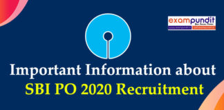 Important Information About SBI PO 2020 Recruitment