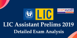 LIC Assistant Exam Analysis 2019