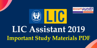 LIC Assistant Exam Study Material PDF
