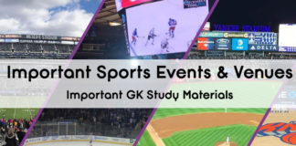 List of Sports Events and Venues