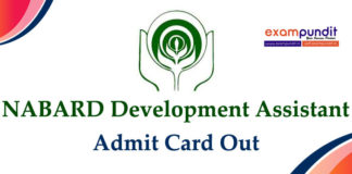 Nabard Assistant Admit Card 2019
