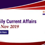 Daily Current Affairs 1st Nov 2019
