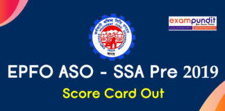 EPFO Assistant (ASO) & SSA Scorecard