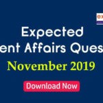 Expected Questions from November 2019 Current Affairs