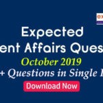 Expected Questions from October 2019 Current Affairs