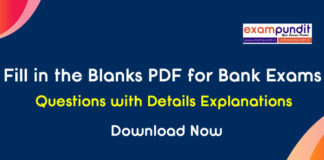 Fill in the Blanks PDF for Bank Exams