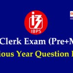 IBPS Clerk Prelims Previous Year Question Paper PDF