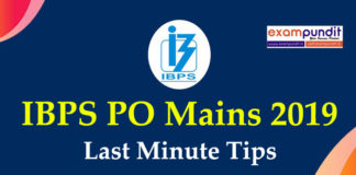 IBPS PO Mains Last Minute Tips 2019