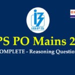 IBPS PO Mains Reasoning Questions PDF
