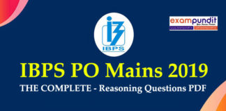 IBPS PO Mains Reasoning Questions PDF