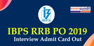 IBPS RRB PO Interview Admit Card Out