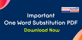 Important One Word Substitution PDF